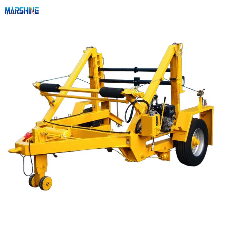 Rimorchio per tamburi per cavi MAR-CD-210 pneumatico idraulico a 2 linee