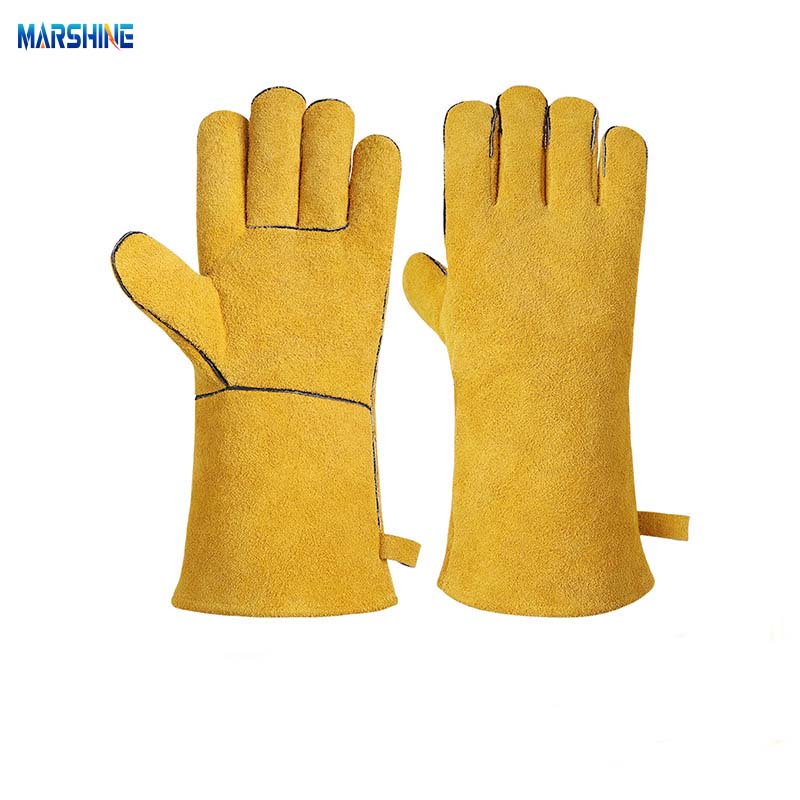 Guanti a forma di calore in pelle addensata